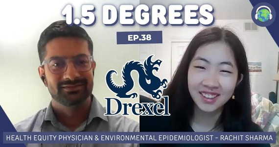 Screen still of Rachit answering 1.5 degrees podcast's host's question